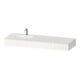 Duravit Ensemble meuble vasque encastrée Qatego 160x55x17 cm, avec robinet, 1 tiroir, avec miroir, blanc brillant-1