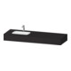 Duravit Ensemble meuble vasque encastrée Qatego 160x55x17 cm, gris, 1 tiroir, avec miroir-1