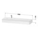 Duravit Ensemble meuble vasque encastrée Qatego 160x55x17 cm, gris, 1 tiroir, avec miroir-3