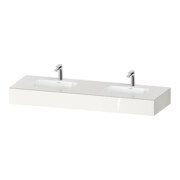 Duravit Ensemble meuble vasque encastrée Qatego 160x55x17cm, blanc brillant