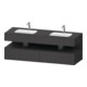 Duravit Ensemble meuble vasque encastrée Qatego 160x55x60cm, sous-meuble console, graphite mat-1