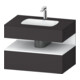 Duravit Ensemble meuble vasque encastrée Qatego 80x55x60 cm, blanc mat/gris, console sous vasque-1