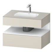Duravit Ensemble meuble vasque encastrée Qatego 80x55x60cm, blanc mat, sous-meuble console