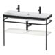 Duravit Ensemble meuble vasque Happy D.2 Plus 117,5x49 cm, 1 robinet, console, noir mat-1