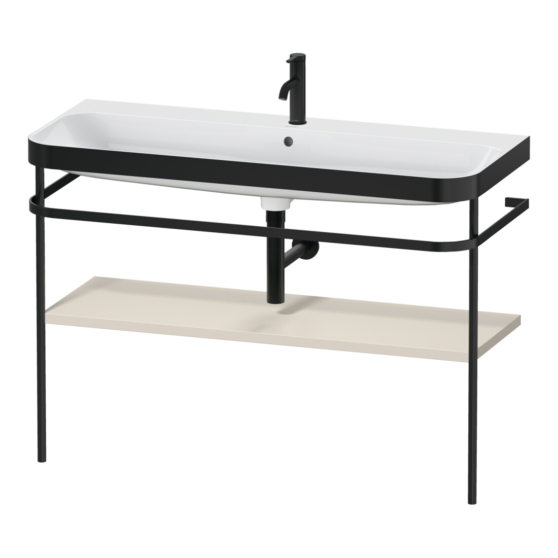 Duravit Ensemble meuble vasque Happy D.2 Plus 117,5x49 cm, avec console, 1 trou, taupe mat