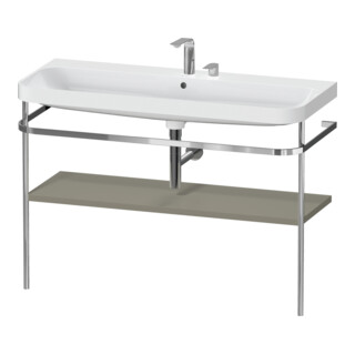 Duravit Ensemble meuble vasque Happy D.2 Plus 117,5x49cm, avec console, 2 trous, gris satin mat