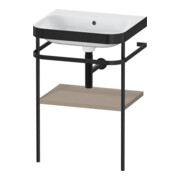 Duravit Ensemble meuble vasque Happy D.2 Plus 57,5x49 cm, sans trou, blanc, avec console métal