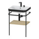 Duravit Ensemble meuble vasque Happy D.2 Plus 57,5x49cm, 2 trous, méditerranéen, avec console-1