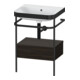 Duravit Ensemble meuble vasque Happy D.2 Plus 57,5x49cm, sans trop-plein, blanc, avec console, 1 tiroir-1