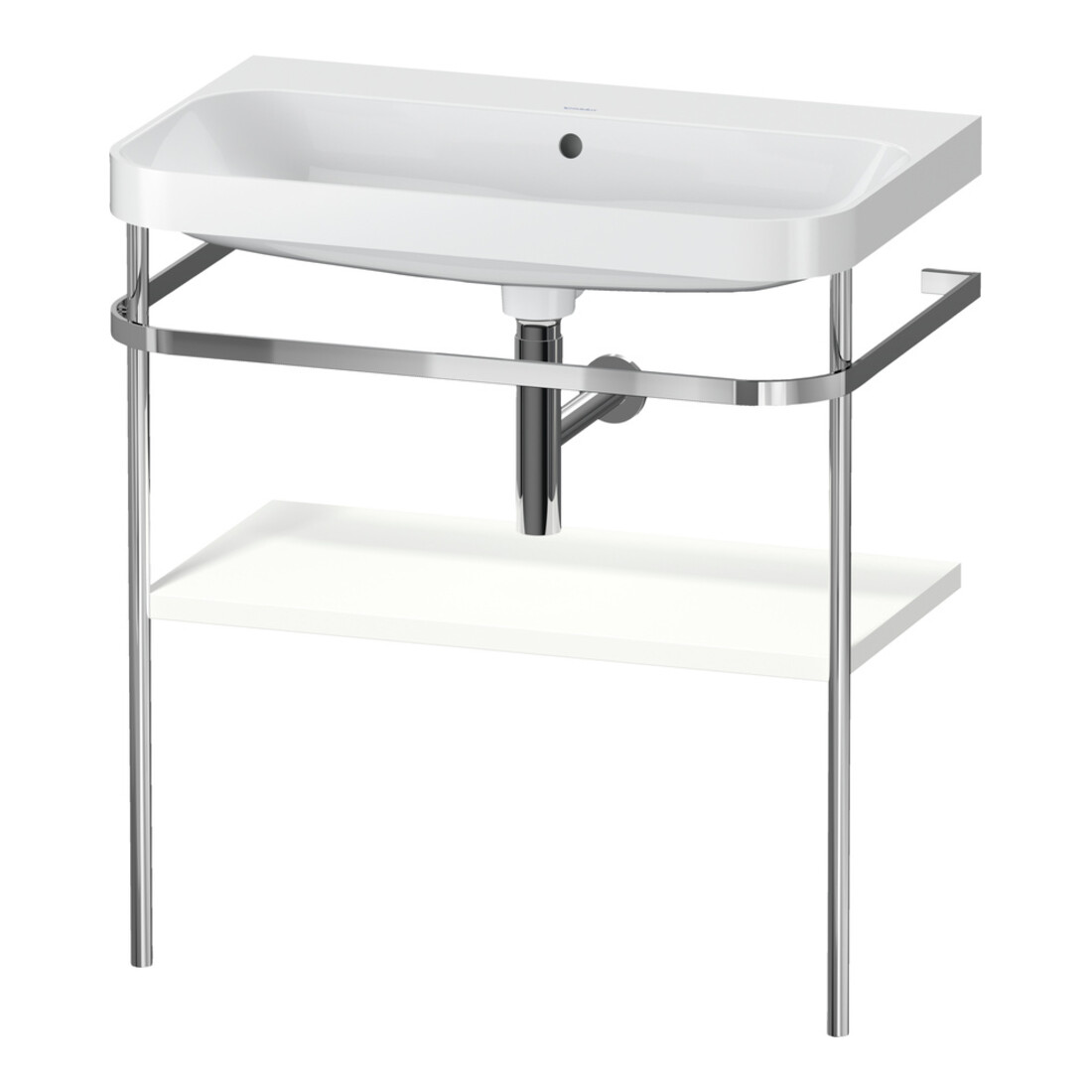 Duravit Ensemble meuble vasque Happy D.2 Plus 77,5x49 cm, sans robinet, blanc satiné, avec console