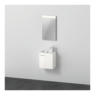 Duravit Ensemble meuble XBase 43 cm, 1 porte, raccord à droite, blanc brillant