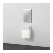 Duravit Ensemble meuble XBase 43 cm, 1 porte, raccord à droite, blanc brillant
