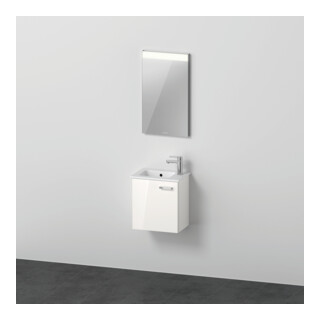 Duravit Ensemble meuble XBase 43 cm, 1 porte, raccord gauche, blanc brillant