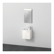 Duravit Ensemble meuble XBase 43 cm, 1 porte, raccord gauche, blanc brillant