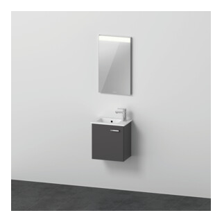 Duravit Ensemble meuble XBase 43 cm, 1 porte, raccord gauche, graphite mat