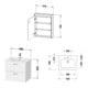 Duravit Ensemble meuble XBase 63 cm, 1 porte, charnière gauche, graphite mat-3