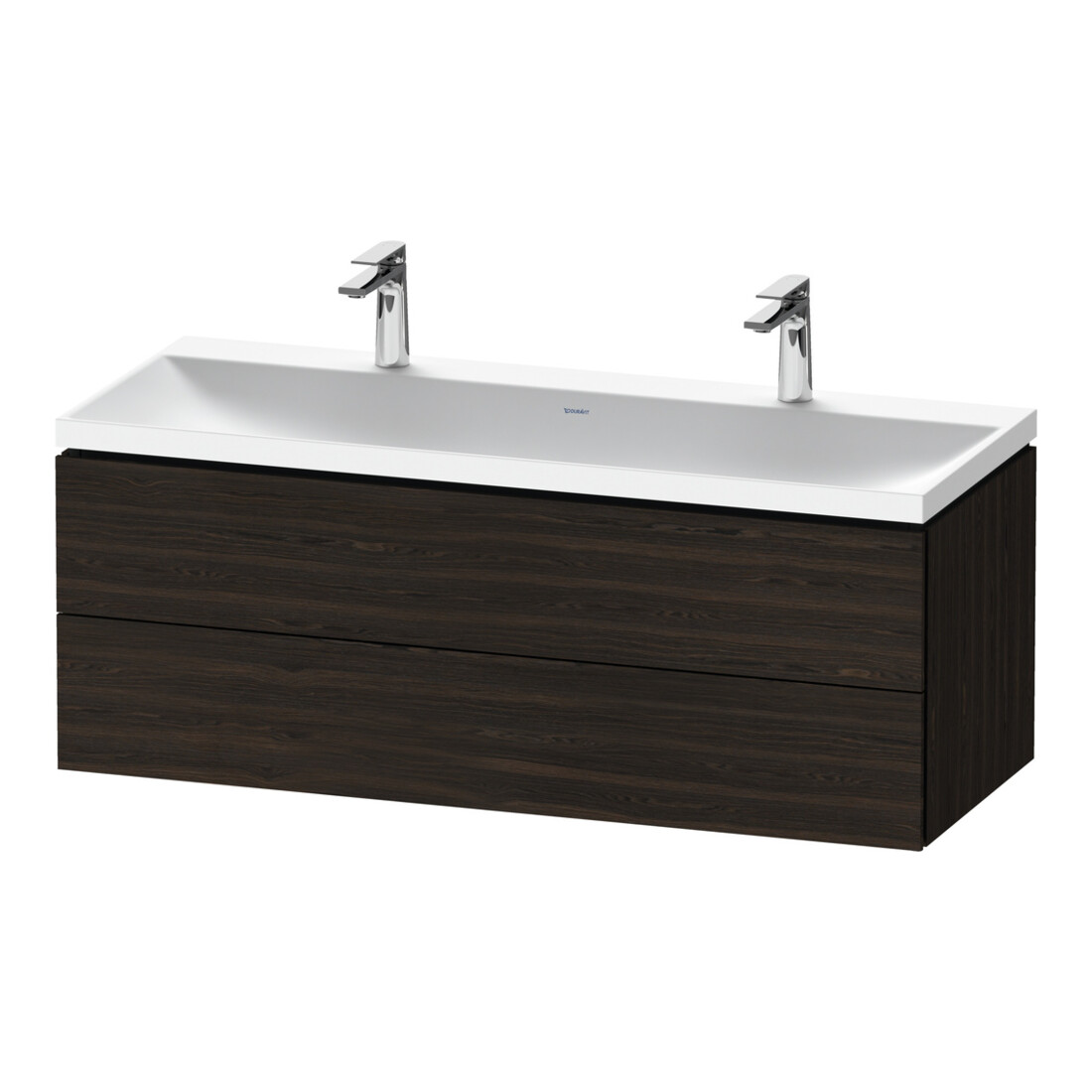 Duravit Ensemble Meubles L-Cube 120x48x48 cm, 2 HL, 2 SBK, Noyer satiné
