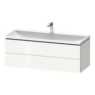 Duravit Ensemble Meubles L-Cube 120x48x48cm, avec robinet, blanc brillant, 2 tiroirs