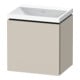 Duravit Ensemble Meubles L-Cube 45x35x48 cm, 1 porte, à droite, Taupe mat-1