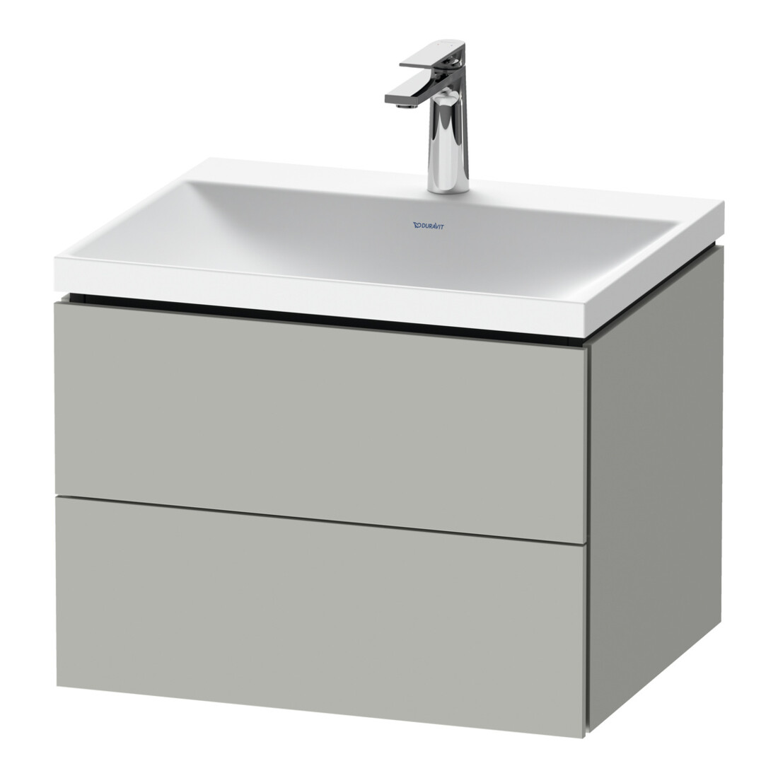 Duravit Ensemble Meubles L-Cube 60x48x48cm, m HL, gris béton, 2 tiroirs