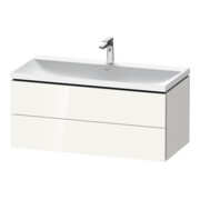Duravit Ensemble mobilier L-Cube 100x48x48 cm, avec robinetterie, blanc brillant, 2 tiroirs
