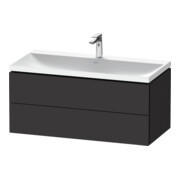 Duravit Ensemble mobilier L-Cube 100x48x48 cm, m HL, graphite mat, 2 tiroirs