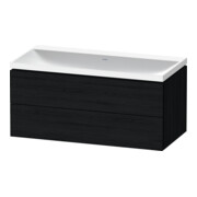 Duravit Ensemble mobilier L-Cube 100x48x48 cm, sans robinet, blanc œuf, 2 tiroirs