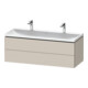 Duravit Ensemble mobilier L-Cube 120x48x48 cm, 2 HL, 2 tiroirs, taupe mat-1