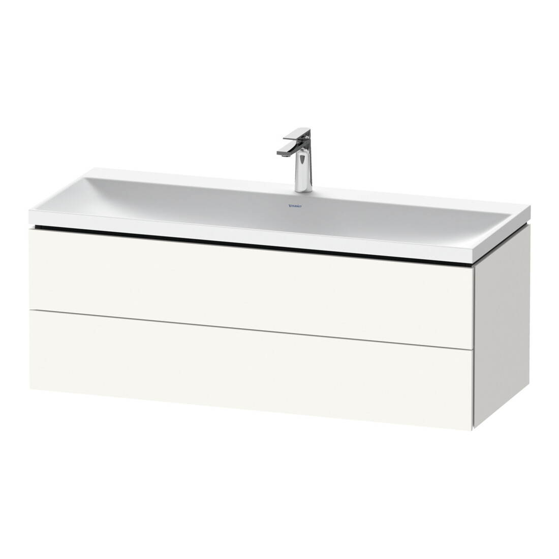 Duravit Ensemble mobilier L-Cube 120x48x48 cm, avec HL, blanc mat, 2 tiroirs