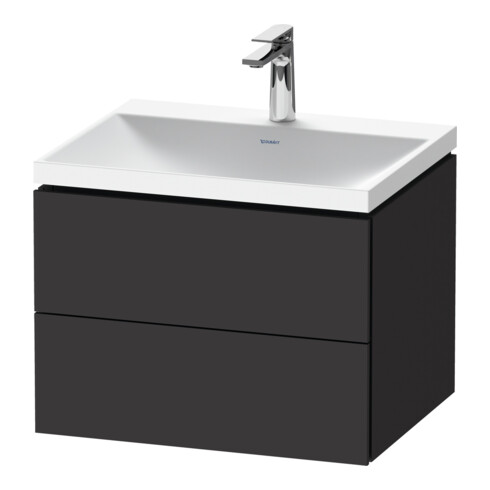 Duravit Ensemble mobilier L-Cube 60x48x48 cm, avec HL, graph mat, 2 tiroirs