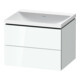Duravit Ensemble mobilier L-Cube 60x48x48 cm, sans robinet, blanc brillant, 2 tiroirs-1