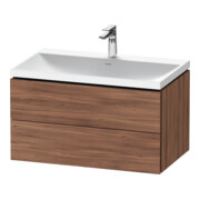 Duravit Ensemble mobilier L-Cube 80x48x48 cm, m HL, Noyer naturel, 2 tiroirs