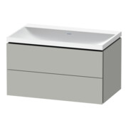 Duravit Ensemble mobilier L-Cube 80x48x48 cm, sans HL, gris béton, 2 tiroirs