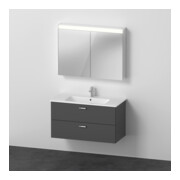 Duravit Ensemble mobilier XBase 103x49 cm, WT, WTU 2 SBK, vis aggloméré, gris ma