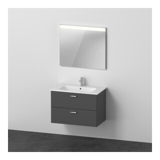 Duravit Ensemble mobilier XBase 83x49 cm, WT, WTU 2 tiroirs, sp., graph ma
