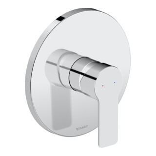 Duravit Ensemble prêt à poser mitigeur douche encastré D-Code céramique, rond, 24,5 l, chrome