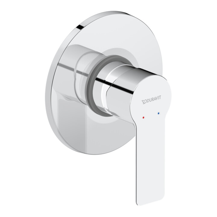 Duravit Ensemble prêt à poser Mitigeur douche encastré D-Code céramique, rond, 27 l, chrome