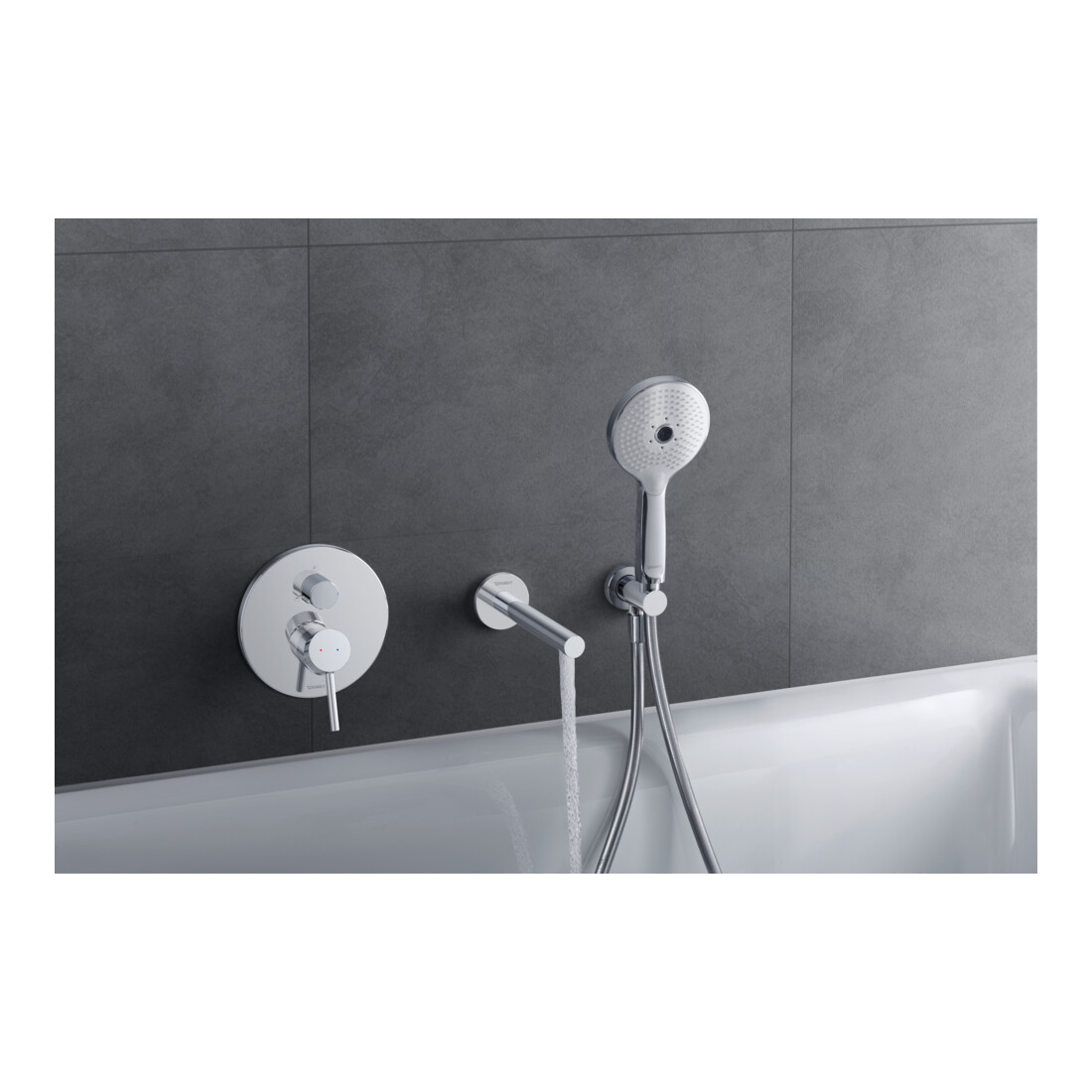Duravit Entrée de baignoire Circle Saillie 200 mm, chrome