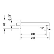 Duravit Entrée de baignoire Circle Saillie 200 mm, chrome-5