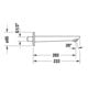 Duravit Entrée de baignoire Wave Profondeur 202 mm, acier inoxydable brossé