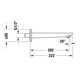 Duravit Entrée de baignoire Wave Saillie 202 mm, chrome-5
