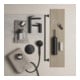 Duravit Entrée de baignoire Wave, saillie 202 mm, noir mat