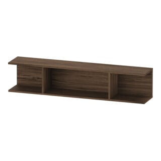 Duravit Étagère Ketho.2 80x15x17 cm, droite, 3 compartiments, noyer foncé
