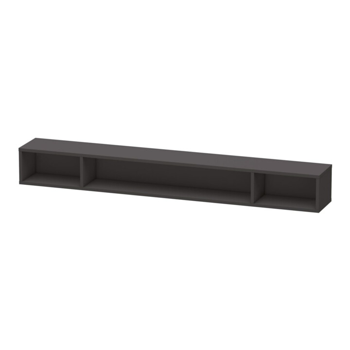 Duravit Étagère L-Cube 100x14cm, gris mat, 3 compartiments, horizontale