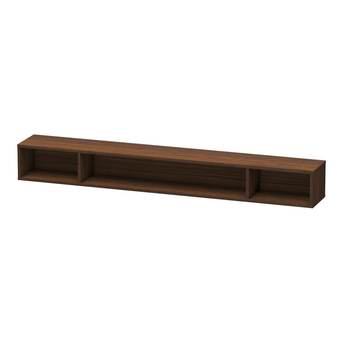 Duravit Étagère L-Cube 100x14cm, Noyer verni, 3 compartiments, horizontale