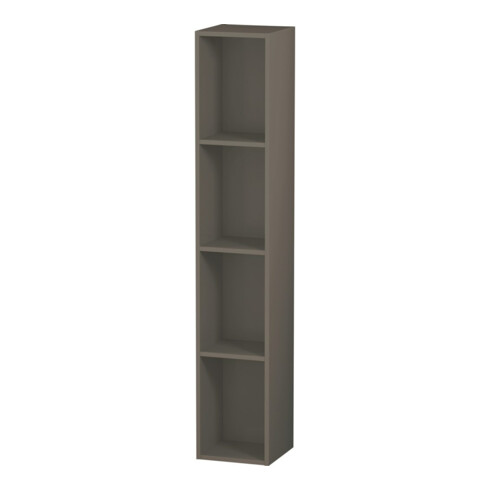 Duravit Étagère L-Cube 18x18x100 cm, 4 compartiments, verre gris mat