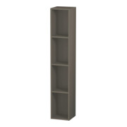 Duravit Étagère L-Cube 18x18x100 cm, 4 compartiments, verre gris mat