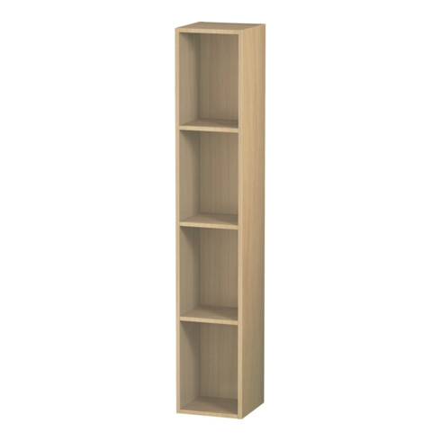 Duravit Étagère L-Cube 18x18x100 cm, 4 compartiments, vert, chêne moyen