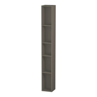 Duravit Étagère L-Cube 18x18x140 cm, 5 compartiments, verre gris mat