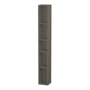 Duravit Étagère L-Cube 18x18x140 cm, 5 compartiments, verre gris mat
